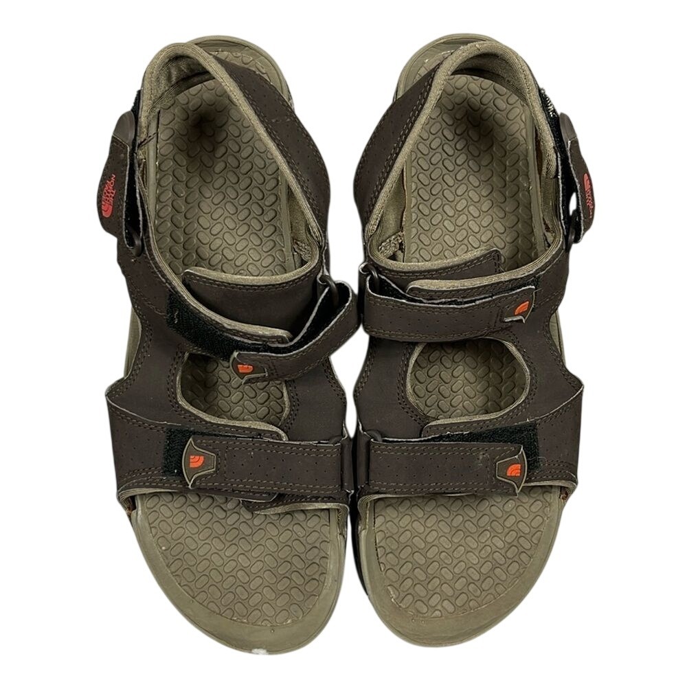 The North Face‎ Mens Leather Sandals Adjustable Size 12 Brown Hiking